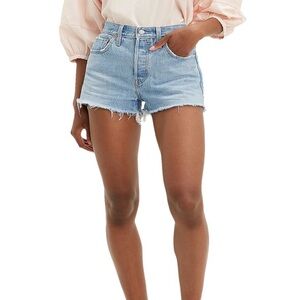 NWT Levi's original 501 Jean Shorts with Frayed Hem & button fly- size 32